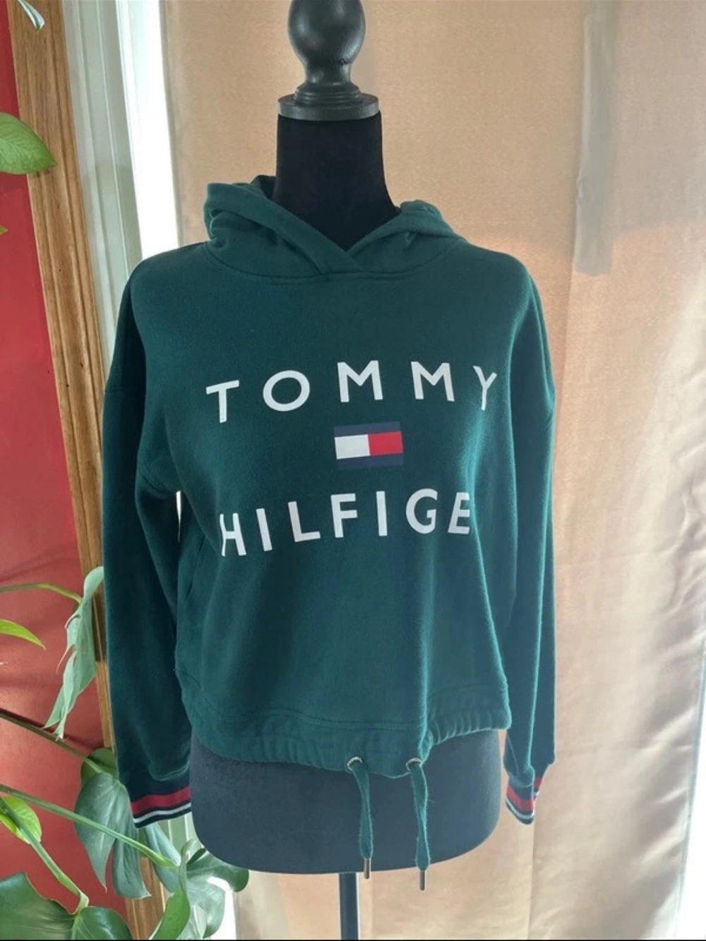 Tommy Hilfiger Dark Green Logo Pullover Hoodie